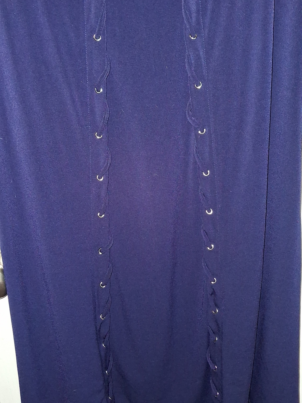 Nina Leonard Navy Blue Long Sleeve Dress - Picture 2 of 9